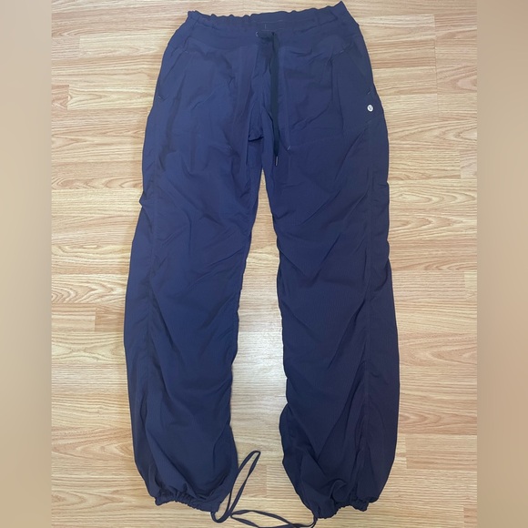 lululemon athletica Pants - Lululemon Athletica Blue Track Pants with Elastic Waistband and Ankle Cuffs 12